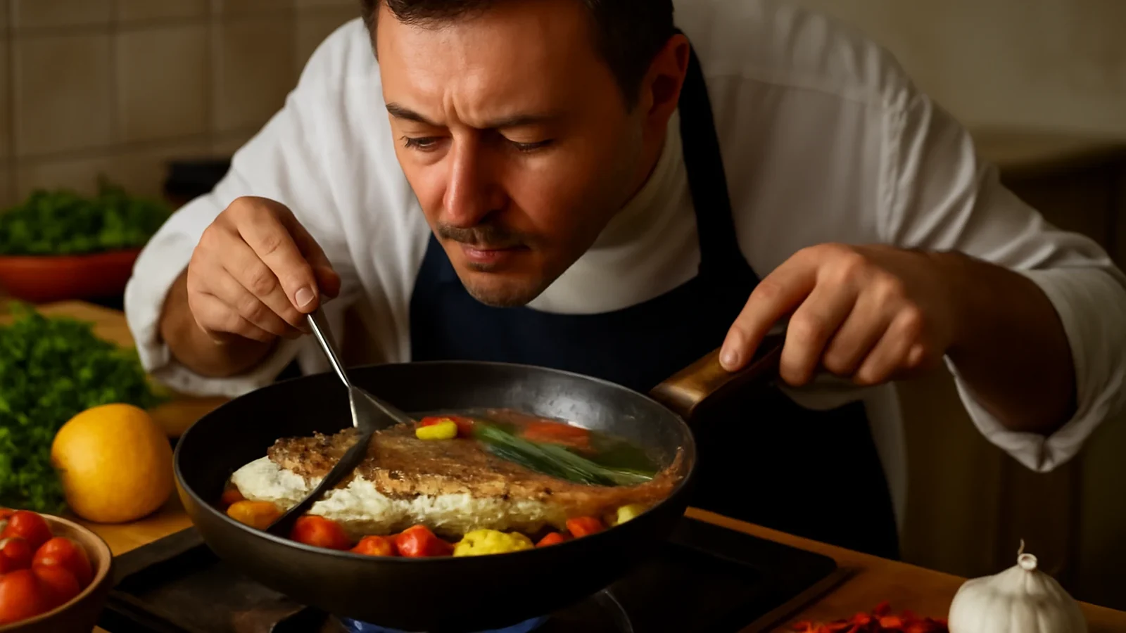 Pesce in padella con fondo aromatico già caldo: come regolare rosolatura, umidità e finitura senza perdere controllo sulla cottura