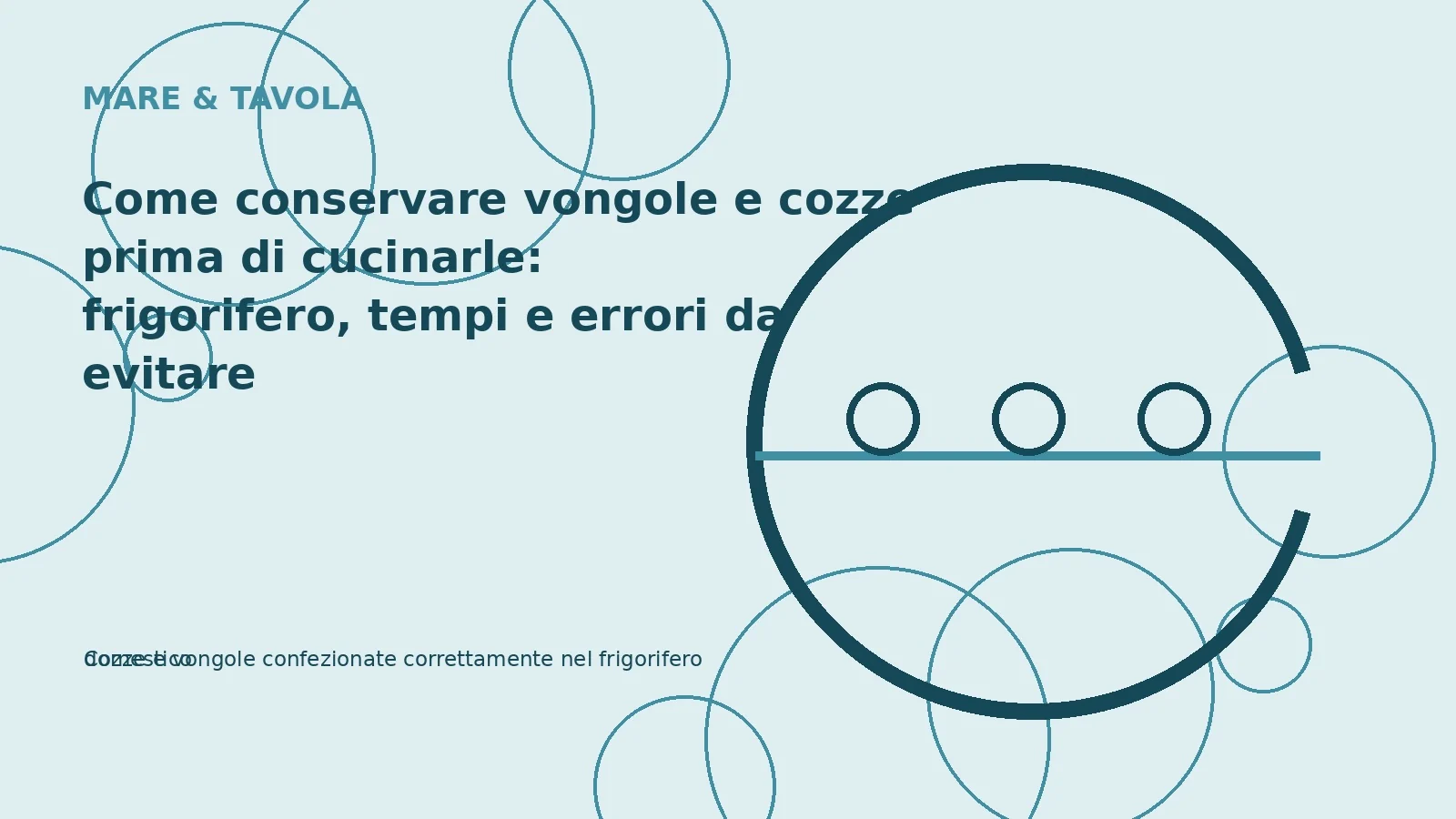 Come conservare vongole e cozze prima di cucinarle: frigorifero, tempi e errori da evitare